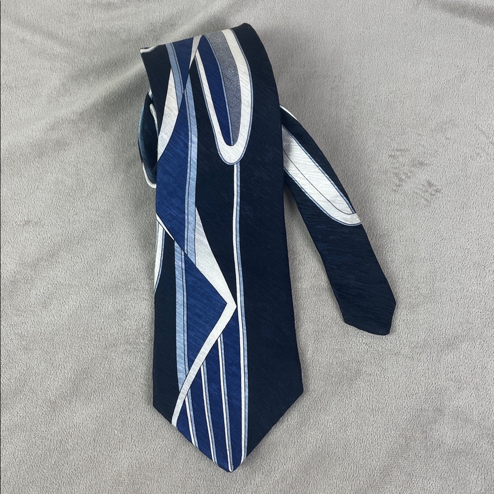 Vintage Mark Mathieu Collection Midcentury Modern Silk Tie Extra Long